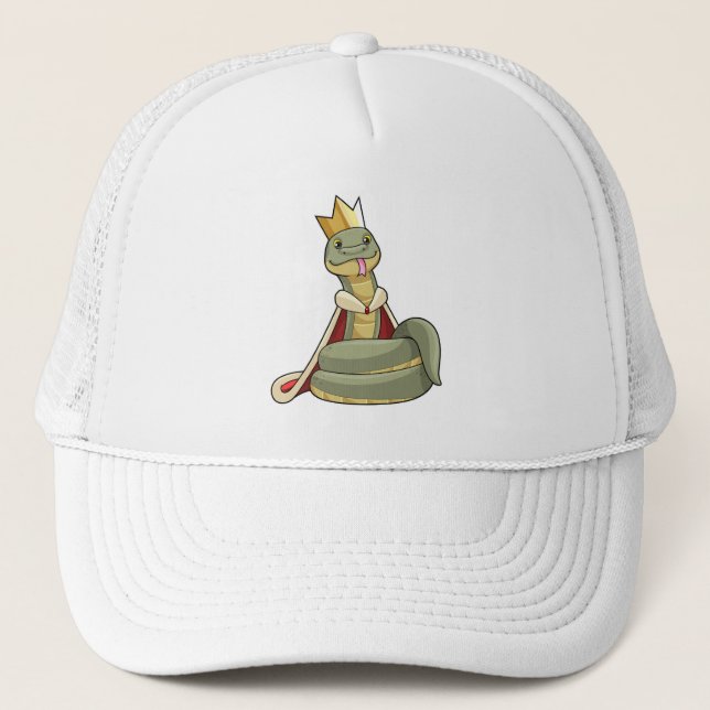 Casquette Serpent comme roi avec Couronne (Devant)