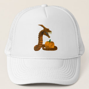 Casquette Serpent D'Effroi Protégeant Un Citrouille