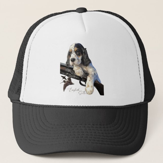Casquette Setter anglais, mignon T-shirt chiot (Devant)
