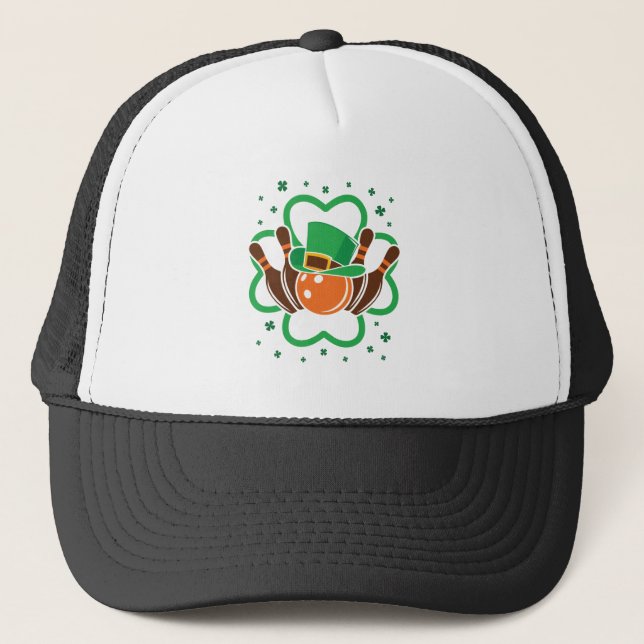 Casquette Shamrock Bowling Bowler St. Patricks Day (Devant)