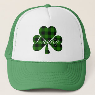 Casquette Shamrocks de Lucky St. Patty vert plaid