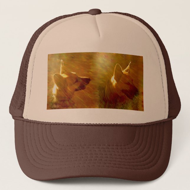 Casquette Shepherd allemand noir & bronze deux vues (Devant)