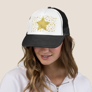Casquette Shimmery Goldstars Golden Star Motif