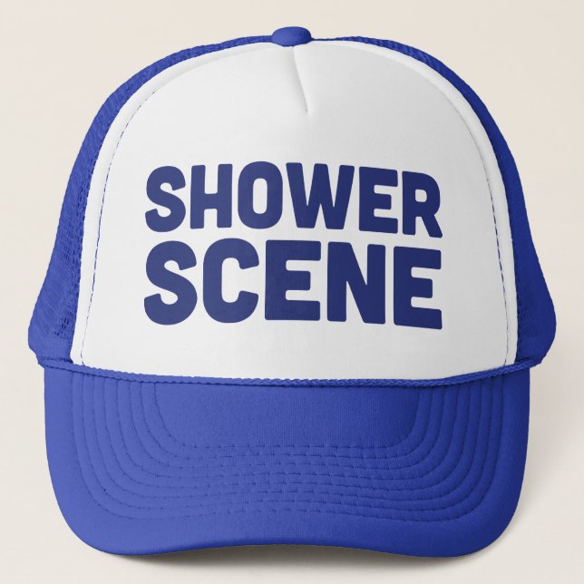 Casquette SHOWER SCENE slogan amusant camionneur chapeau (Devant)