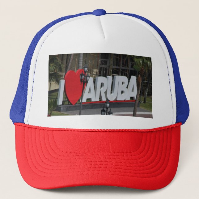 Casquette sign "I Love Aruba", photography (Devant)