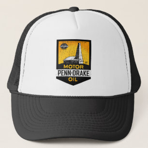 Casquette Signe affligé par cru d'huile de moteur de Penn