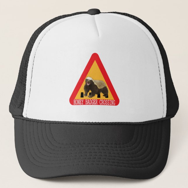 Casquette Signe de croisement de blaireau de miel (Devant)
