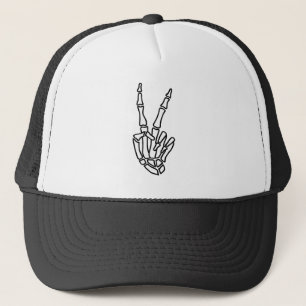 Casquette Signe de paix de la main de Skeleton