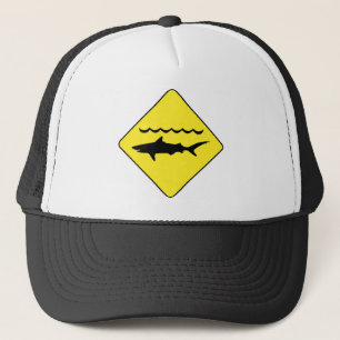 Casquette Signe "de requins de avertissement" de jaune