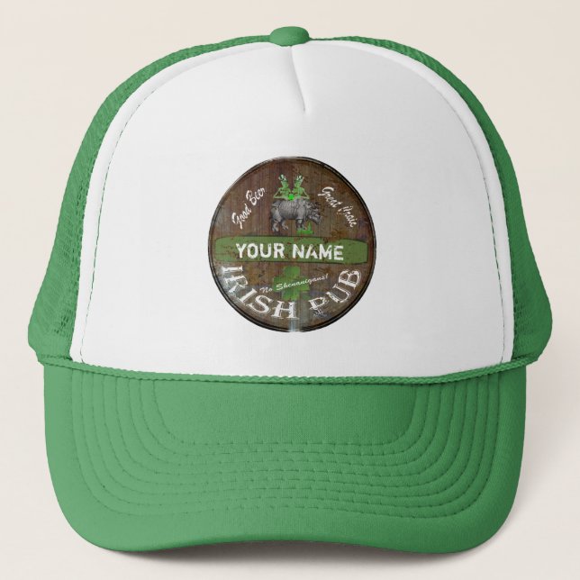 Casquette Signe irlandais personnalisé de pub (Devant)