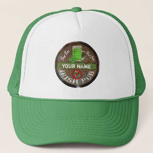 Casquette Signe irlandais personnalisé de pub (Devant)