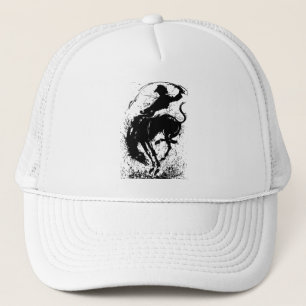 Casquette Silhouette artistique dynamique de rodéo cowboy