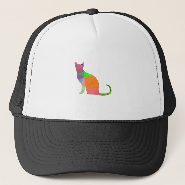 Casquette Silhouette de chat à faible densité (Devant)