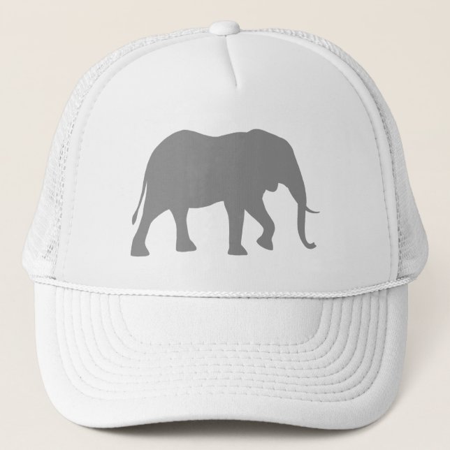 Casquette Silhouette d'éléphant africain (Devant)
