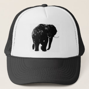 Casquette Silhouette d'éléphant noir