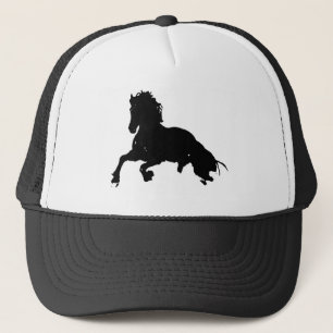Casquette Silhouette du cheval blanc noir