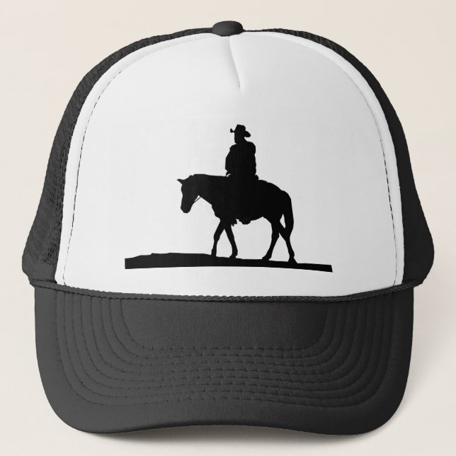 Casquette Silhouette du rancher Cowboy Horse (Devant)