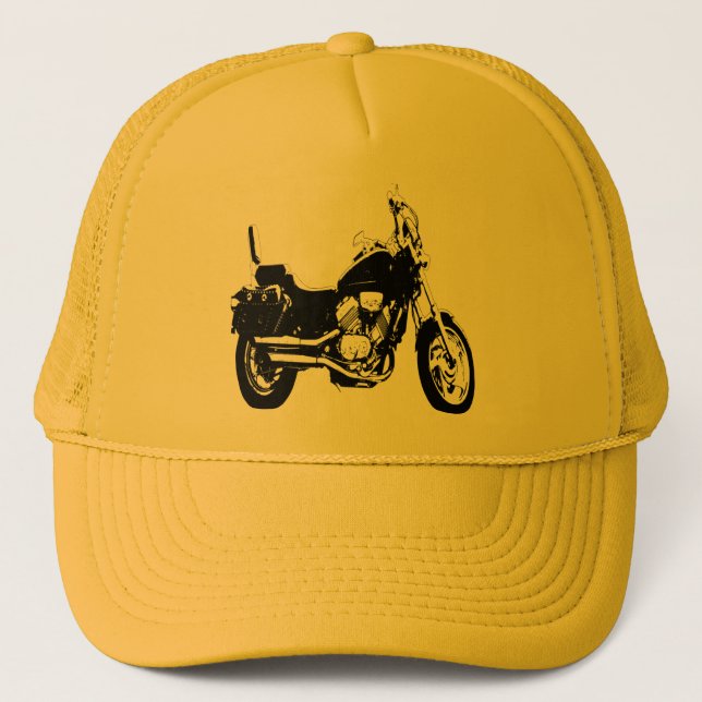 Casquette Silhouette fraîche de vélo de moto (Devant)