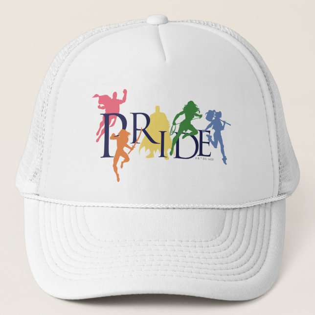Casquette Silhouettes de personnage de la Ligue de la Justic (Devant)