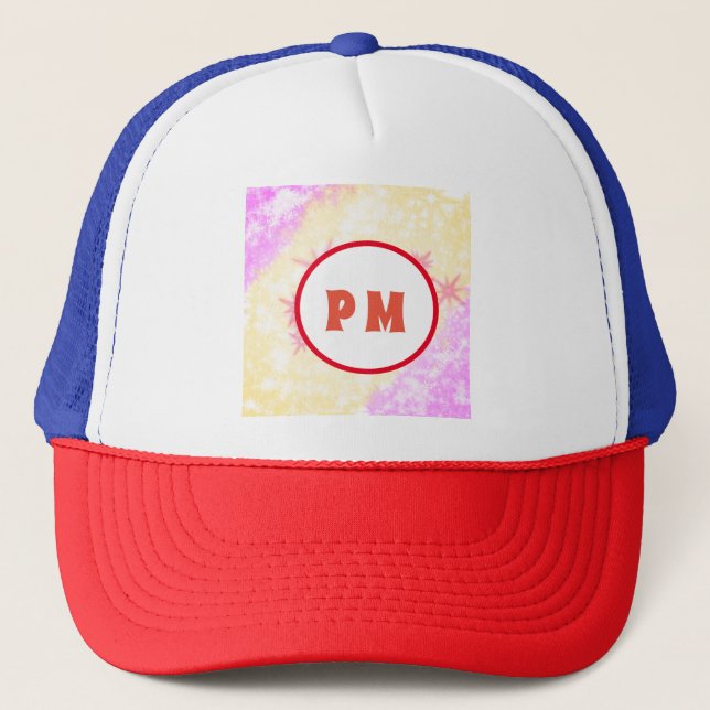 CASQUETTE SIMPLE MODERNE MODERNE MONOGRAM STYLE ÉLÉGANT FOUR (Devant)