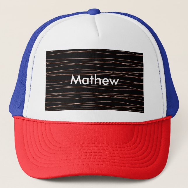 Casquette Simple monogramme ajouter votre nom lettre man min (Devant)