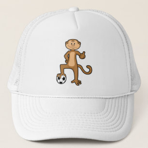 Casquette Singe à Sports avec balle de football