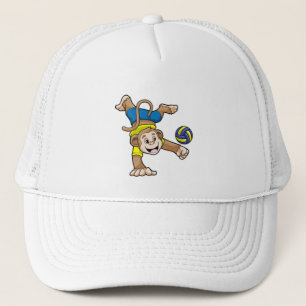 Casquette Singe aux sports avec volleyball
