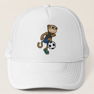 Casquette Singe comme joueur de football à Soccer