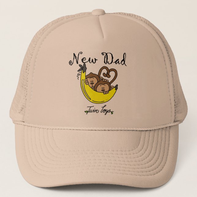 Casquette Singes Papa de jumeaux T-shirts et cadeaux (Devant)