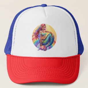 Casquette Sirène arc-en-ciel