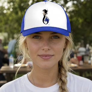 Casquette Sirène de fantaisie élégante Mermaid Bleue Tribale