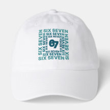 Six Seven 67 Graphique Bleu