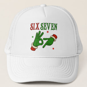 Casquette Six Seven Grinch Main OK Signe Tendance de Noël