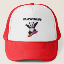 Skater Panda Cap – Cartoon Kids Hat