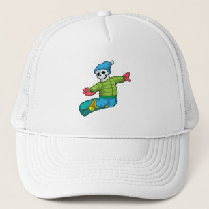 Casquette Skeleton en Snowboard avec Snowboard