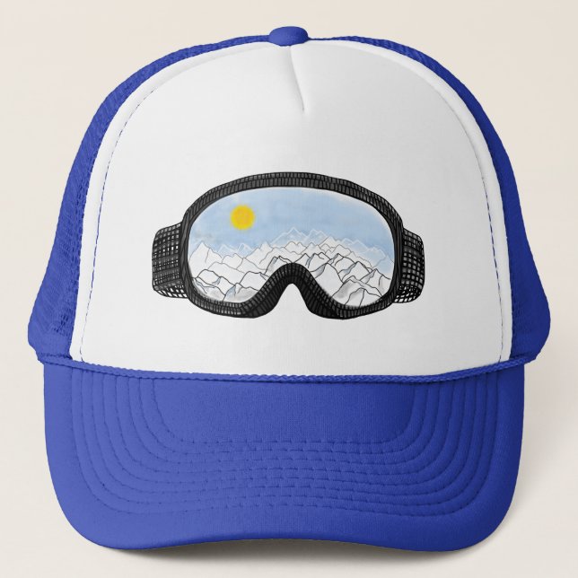 Casquette Ski Goggles Mountain View Illustration (Devant)