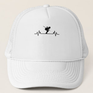 Casquette Ski Heartbeat Ski Fun Sports d'hiver pistes Cadeau