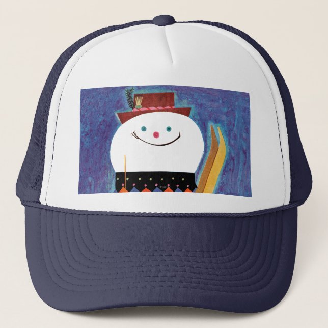 Casquette Skis pour le bonhomme de neige (Devant)