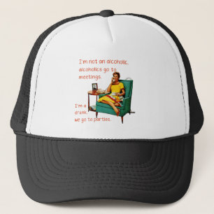 Casquette SlipperyJoe socialisation boisson fête vintage fem