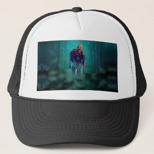 Casquette SlipperyJoe terrifiante figure de zombie isolée om