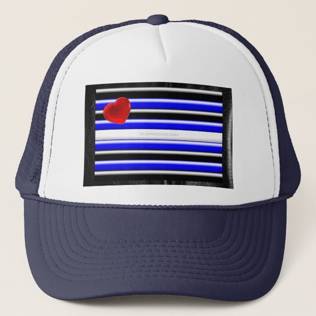 Casquette SlipperyJoe's Gay Leather Pride drapeau royal noir (Devant)