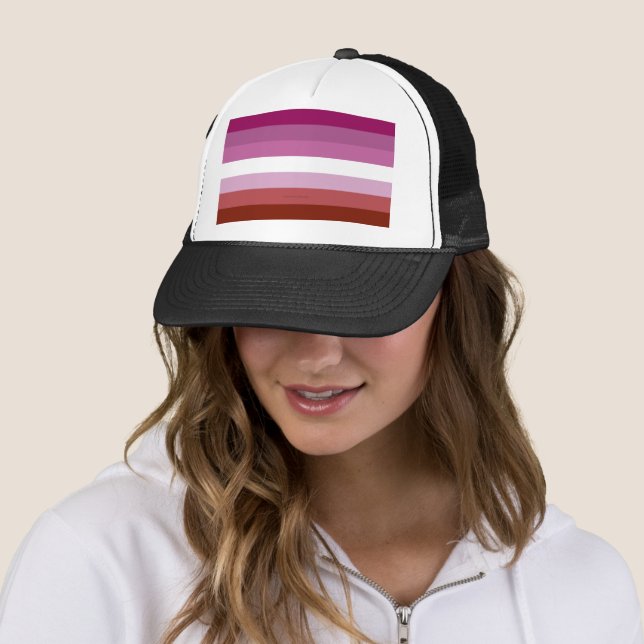 Casquette SlipperyJoe's lesbian pride flag feminine communit (En situation)