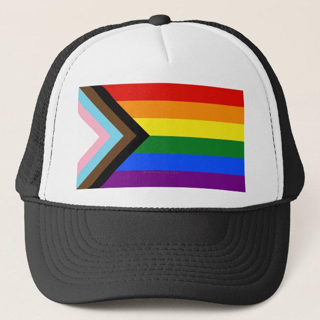 Casquette SlipperyJoe's Progress Pride Drapeaux gay cadeaux  (Devant)