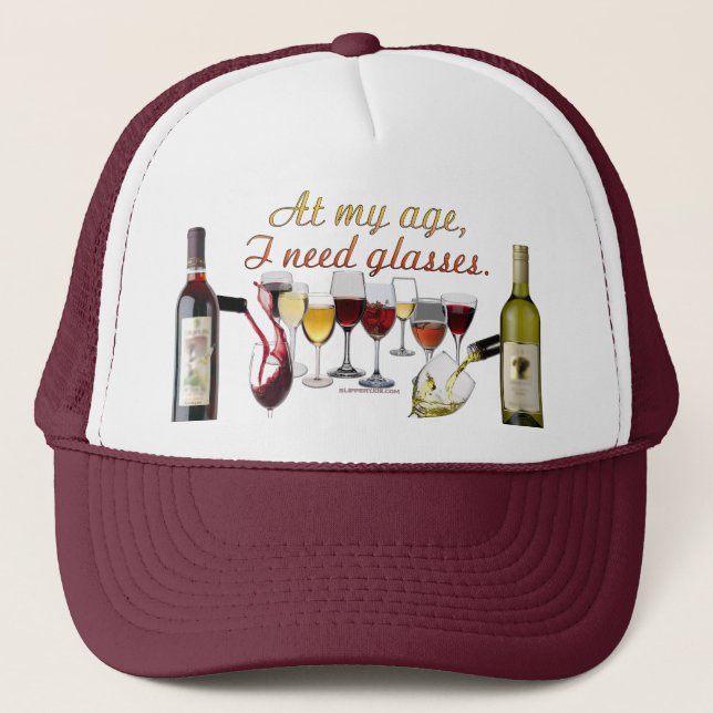 Casquette SlipperyJoe's Vins Verres de raisins fermentés vin (Devant)