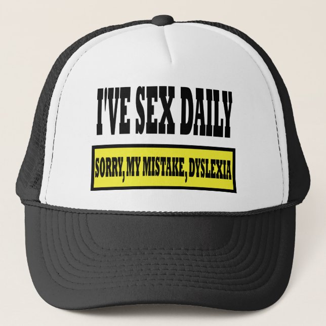 Casquette Slogan grossier de dyslexie (Devant)