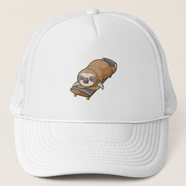 Casquette Slot au coucher avec skateboard (Devant)