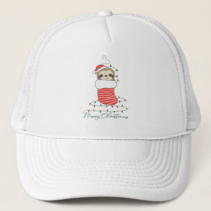Casquette Sloth Noël Neige Hiver Animaux Fentes