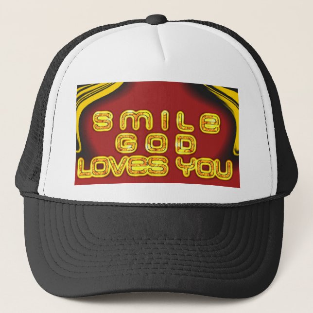 Casquette Smile God Loves You Personnaliser Produit (Devant)