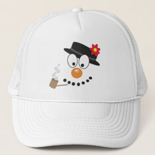 Casquette Snowman Funny Mignonne Noël Novelle Trucker Chapea