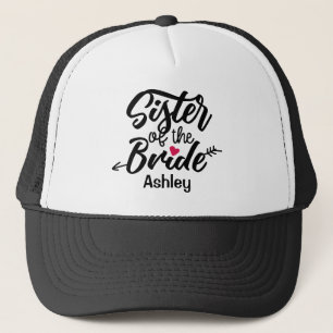 Casquette Soeur personnalisée du coeur et de la flèche de la
